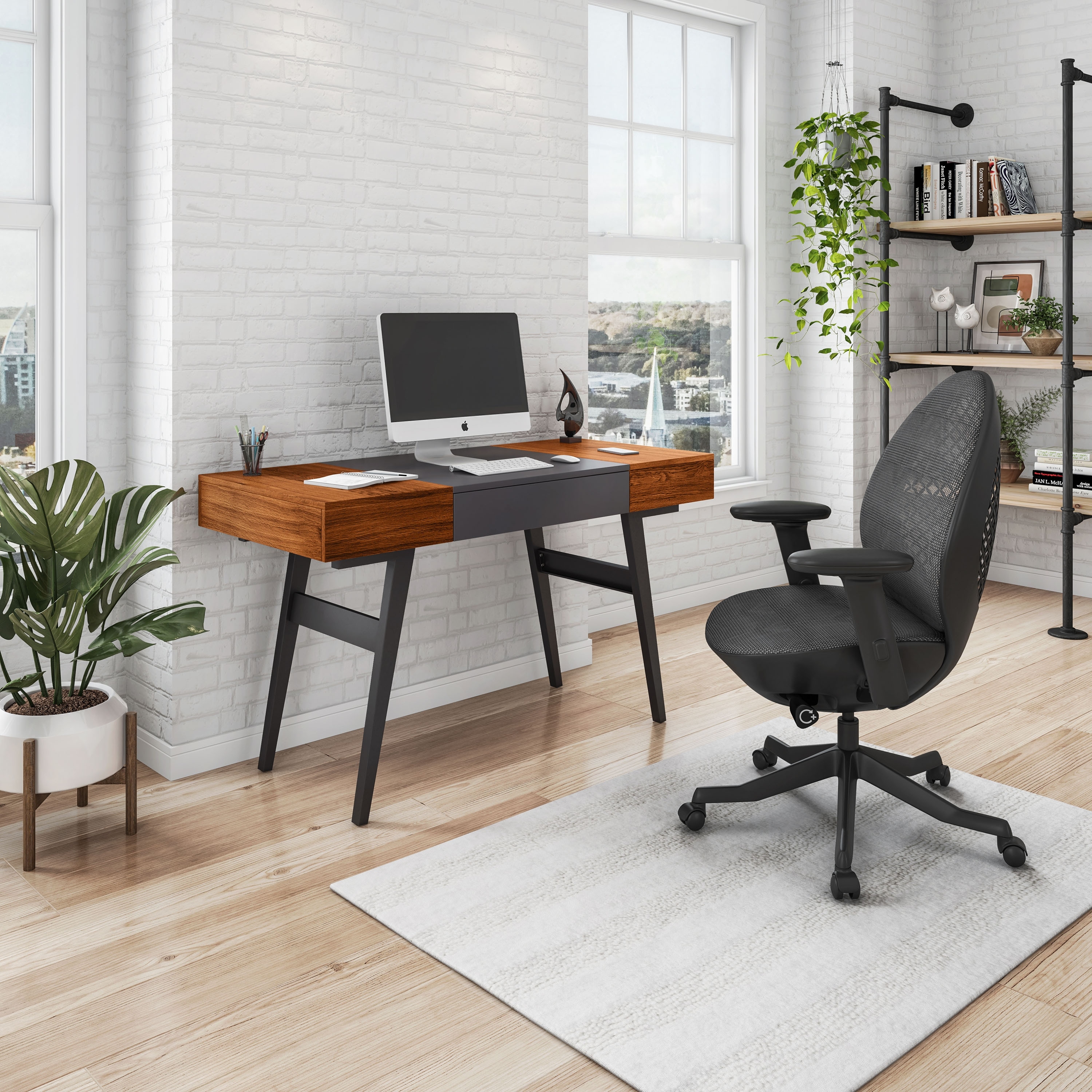 Wooden Office Table Work Service, With Storage