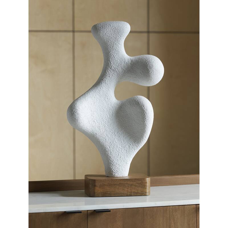 Signature Design by Ashley Lavarsen White/Brown Sculpture - 14.5" W x 6.5" D x 25.13" H