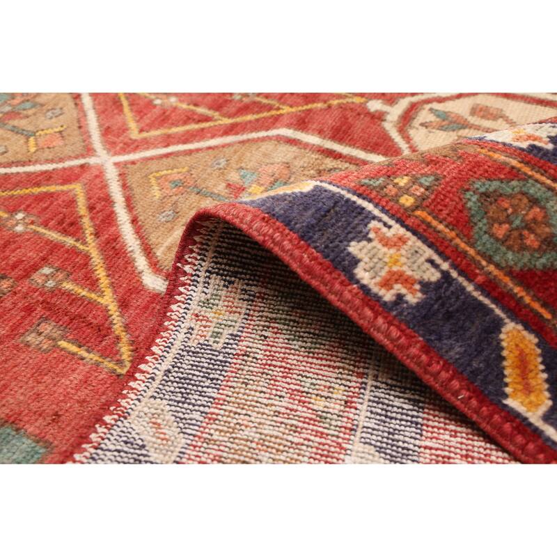 ECARPETGALLERY Hand-knotted Konya Anatolian Red Wool Rug - 3'9 x 14'4