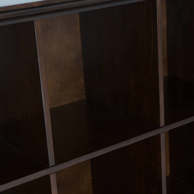 WYNDENHALL Normandy SOLID WOOD 57 inch Transitional 8 Cube Storage Sofa Table - 57"w x 15.75"d x 33"h