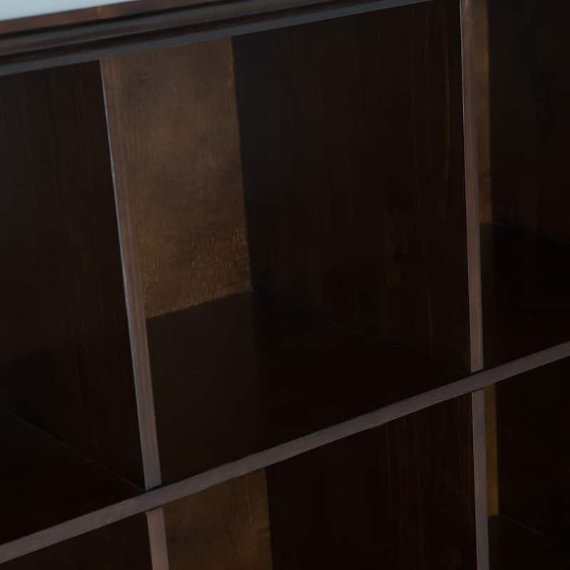 WYNDENHALL Normandy SOLID WOOD 48 inch x 57 inch Transitional 12 Cube Storage - 57"w x 15.75"d x 48"h
