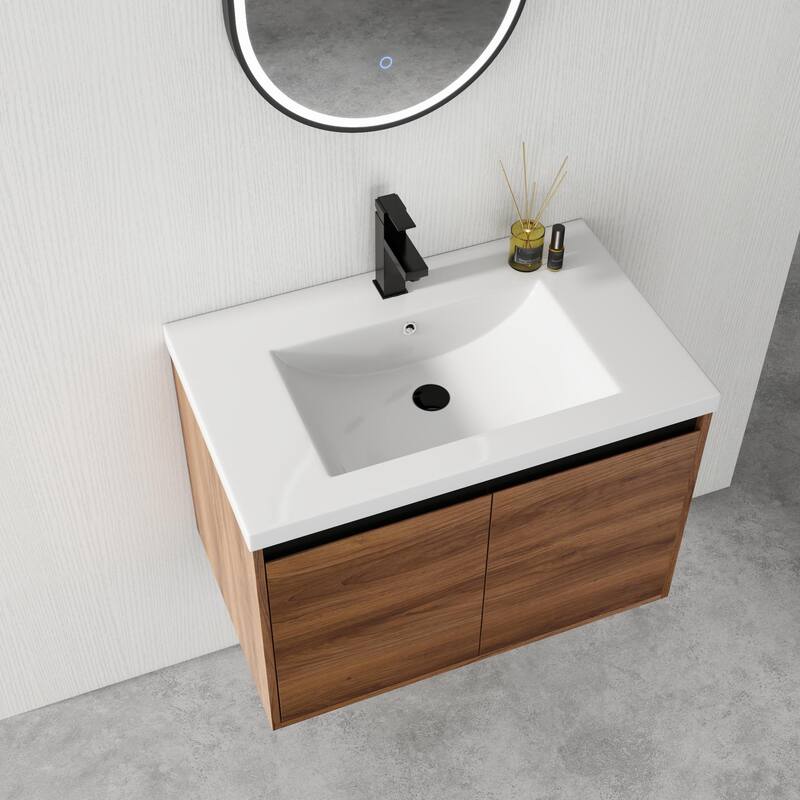 BNK 16"/20"/24"/30"/36" Single Sink Bathroom Vanity with Soft Close Door and Shelf