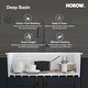 preview thumbnail 9 of 14, MorningGlow 33 in. Undermount/Drop-In Single Bowl White Fireclay Workstation Kitchen Sink with Accessories