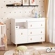 preview thumbnail 16 of 53, Baby Changing Table Dresser Nursery Dresser Chest White/Grey/Oak White