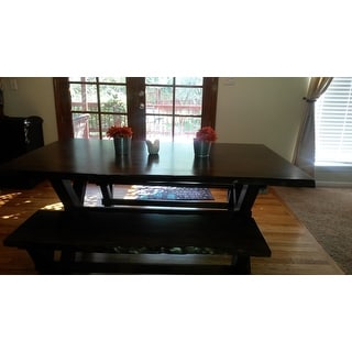 Simple Living Mandeville Live Edge Solid Wood Walnut Dining Table