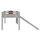 preview thumbnail 6 of 12, Twin Loft Bed with Pine Frame, Convertible Slide, Stair, and Chalkboard for Creative and Fun Bedroom Use