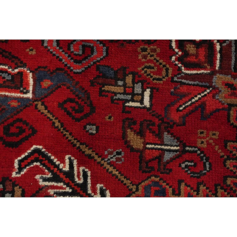 Hand Knotted Oriental 100% Wool Carpet Traditional Medallion Red Heriz Area Rug - 11' 6'' X 8' 2''