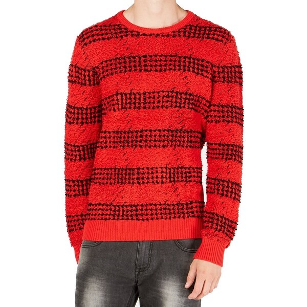 red and black striped sweater mens