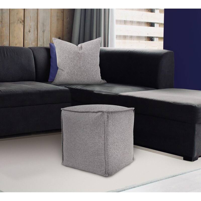 Allan Andrews Square Pouf Panama Stone