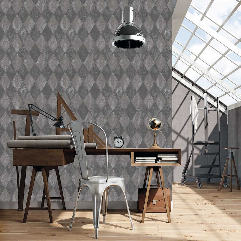 Galerie Wallcoverings Ambiance Geometric Harlequin Design Vinyl on Non-woven Matte Wallpaper Roll