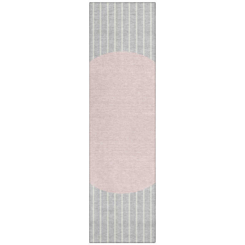 Machine Washable Indoor/ Outdoor Modern Sunrise Chantille Rug
