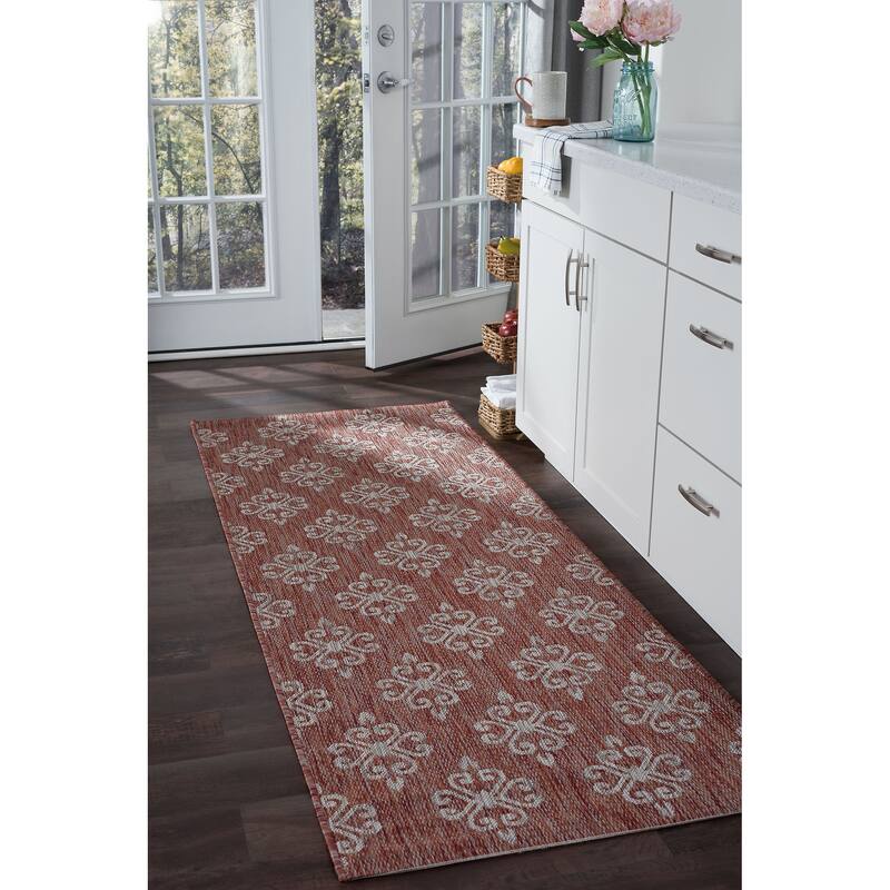 Colonnade Transitional Scroll Indoor/Outdoor Area Rug