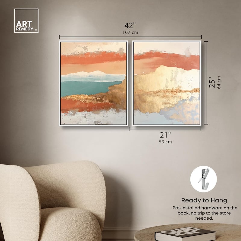 Earthy Glow I Canvas Set of 2 by Art Remedy