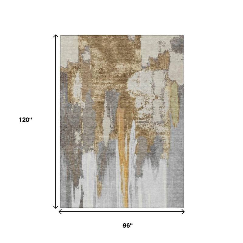HomeRoots Abstract Transitional Rectangle Outdoor Rug