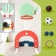 preview thumbnail 24 of 23, 7 in 1 Toddler Slide and Swing Set for Kids