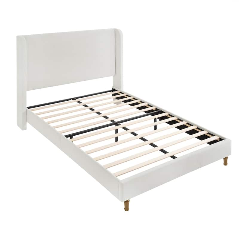 Tall Headboard Upholstered Bed Elegant Simplicity Bedroom Bed