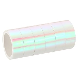 6pcs 15mmx5m Holographic Tape Adhesive Metallic Foil Masking Sticker 