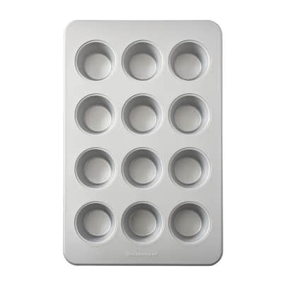 KitchenAid Nonstick 12-cup Muffin Pan, Silver