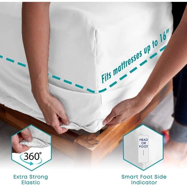 Feather and Stitch 300 Thread Count Percale Weave Cotton Sheet Set