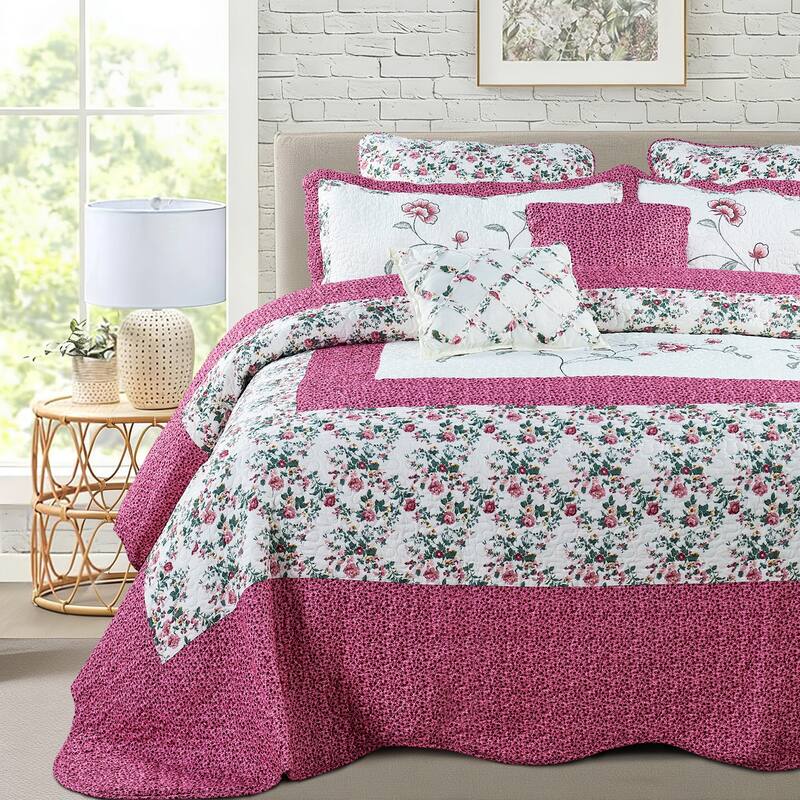 Serenta Oversized Saigon 7 Piece Bedspread Set, Queen and King
