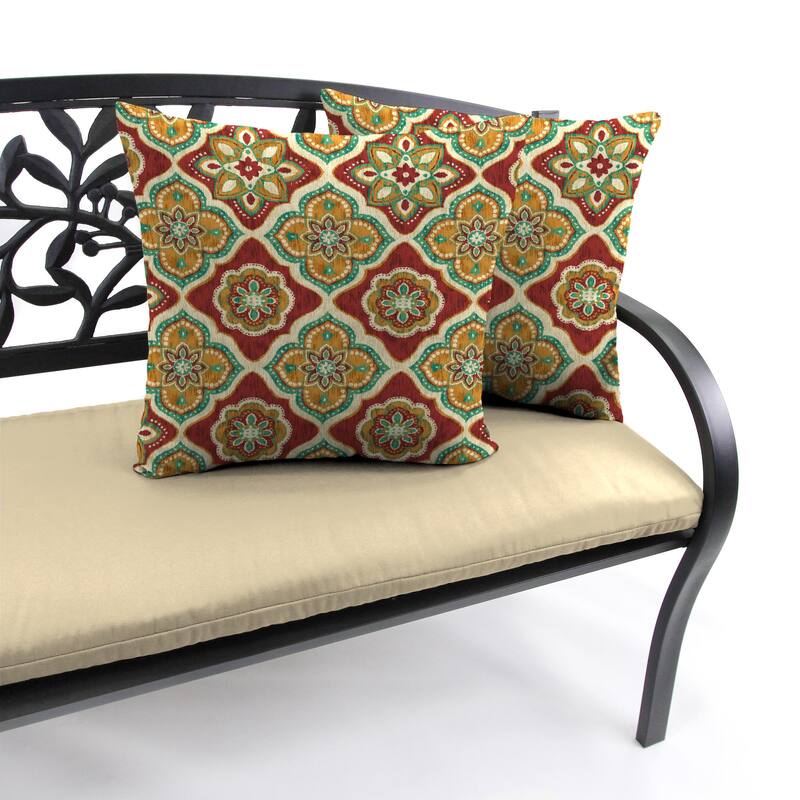 18" x 18" Outdoor Throw Pillow - Set of 2 - 18'' L x 18'' W x 4'' H