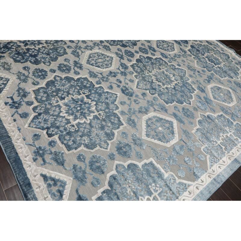 Machine Made Polypropylene Modern&Contemporary Oriental Area Rug Gray - 7' 11'' x 11' 2''