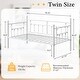 preview thumbnail 10 of 34, VECELO Roman Column Daybed 79" Iron Frame Space Saving Daybed Set with Rolling Trundle for Guest Teen Room Black or White