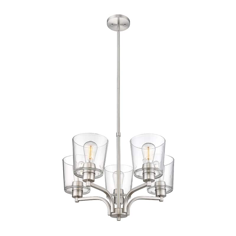 Millennium Lighting Evalon Chandelier with Clear Glass Shades