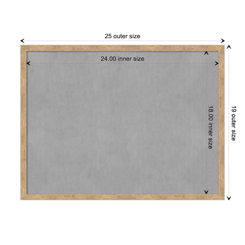Amanti Art Imprint Light Bronze Framed Magnetic Board - Board Size 24x18