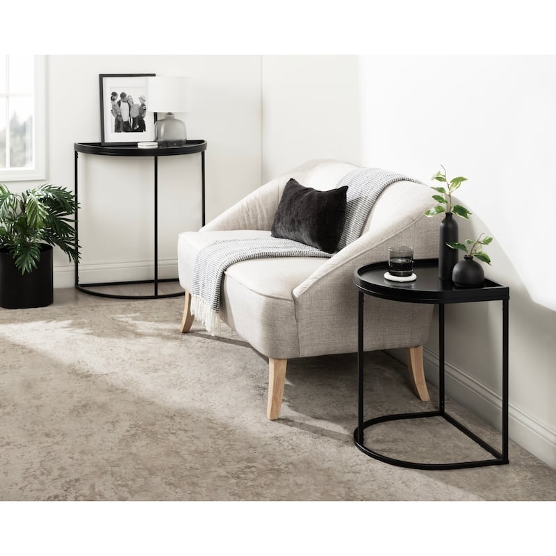 Kate and Laurel Dorrah Half-Circle Console Table
