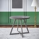 preview thumbnail 2 of 6, Mid-Century Wood Round Dining Table with X-shape Legs for Small Places, Gray