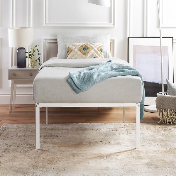 Crown comfort size 18 inch metal platform bed frame discount