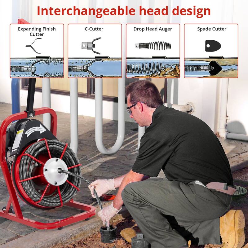 Portable Drain Cleaner Machine, Sewer Snake Machine