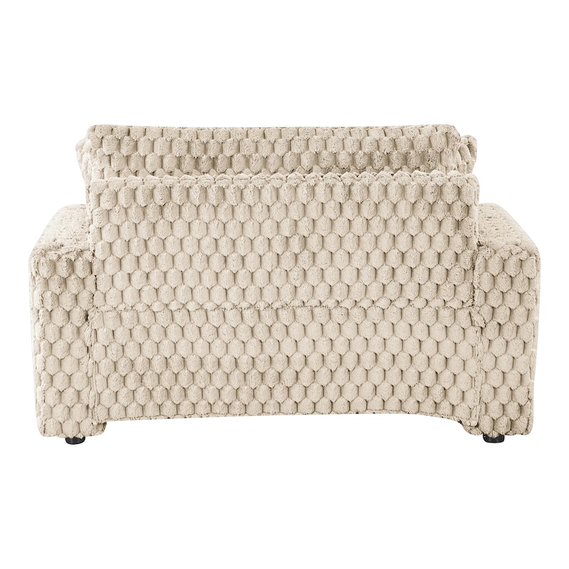 Furniture of America Lanturn Modern Soft Upholstered 2-Arm Oversized Chaise