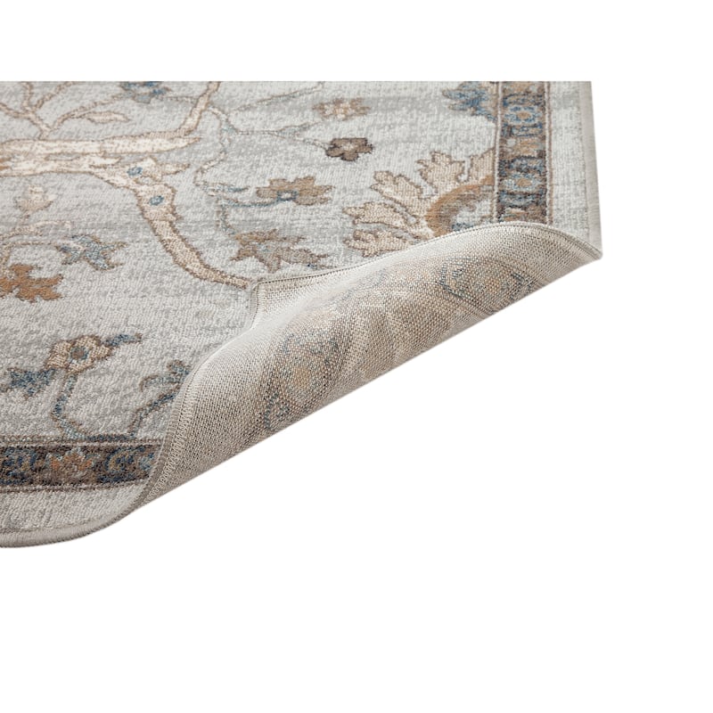 Sally Beige, Blue, and Brown Area Rug - 6' x 9'