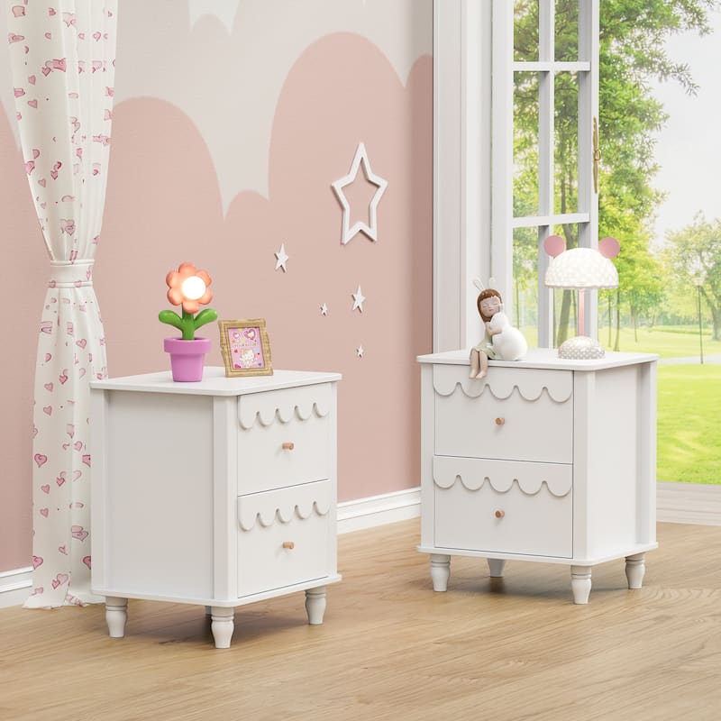 Princess Storage Set 9-Drawer Lace Dresser with Nightstand