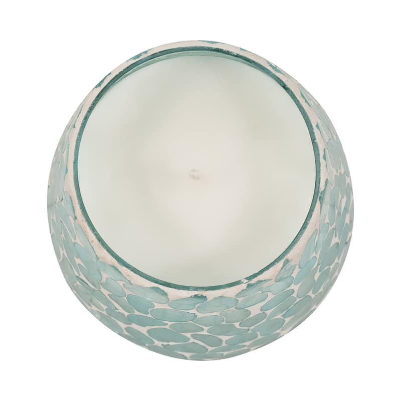 Sagebrook Home Glass, 5" High 18 Oz Mosaic Scented Candle - 5" x 5" x 5"