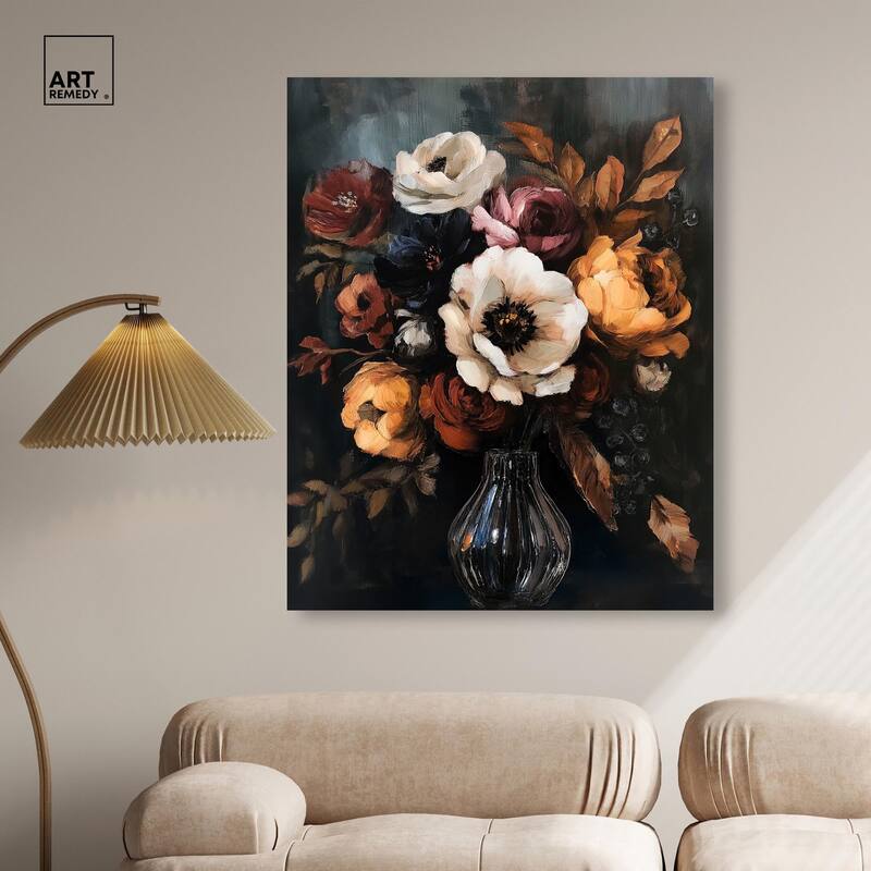 Velvet Night Bloom I Canvas by Art Remedy, Gallery Wrapped
