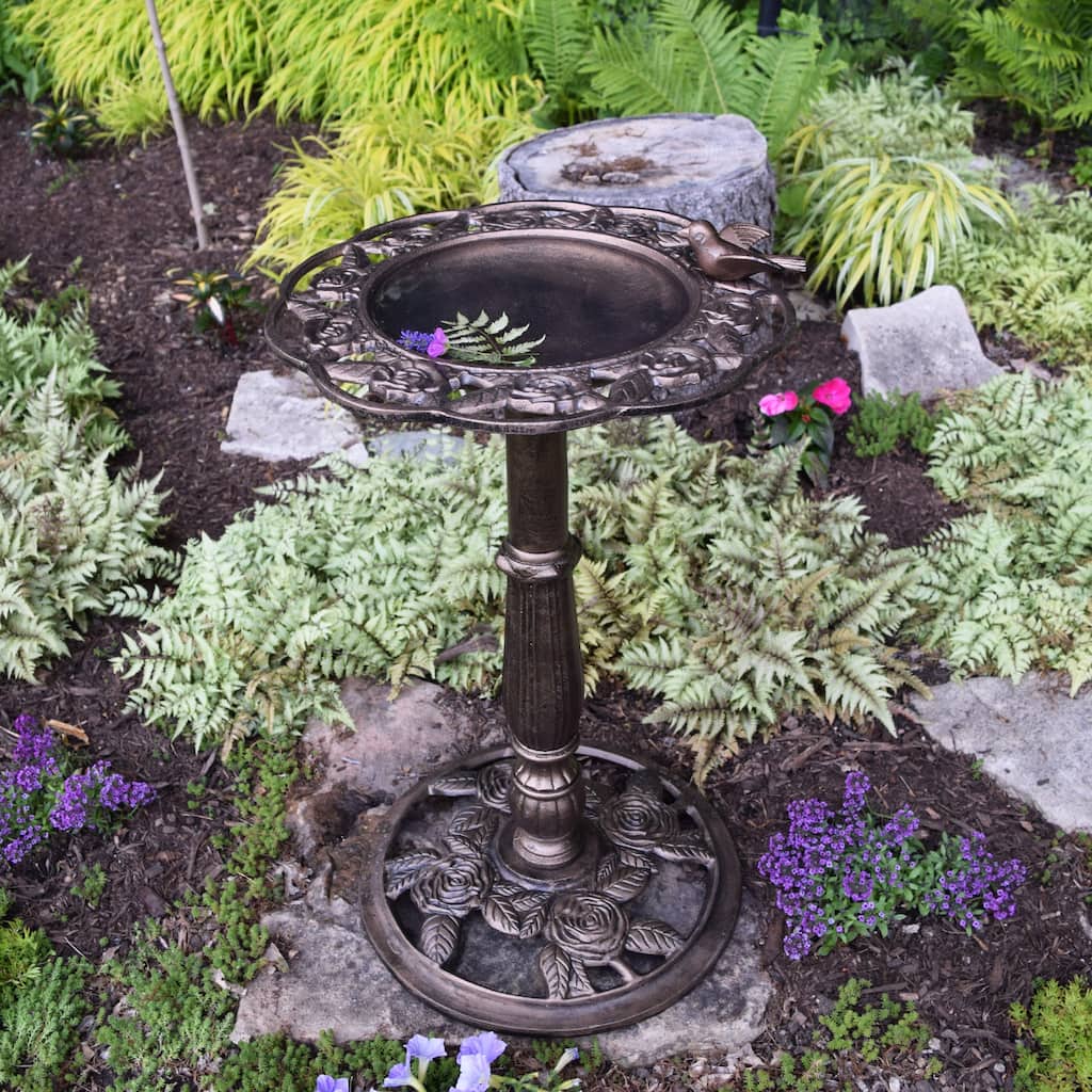 Premium Rose Bird Bath