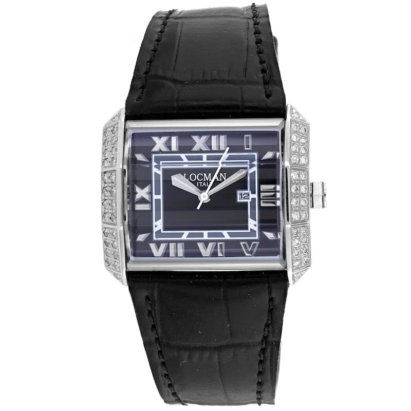 Locman Women's Diamond Classic Diamodns Black Dial Watch - 232BK2DC/BKLE - 6 (36)