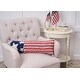 preview thumbnail 2 of 1, 28" x 10" Patriotic Flag Embroidered Throw Pillow