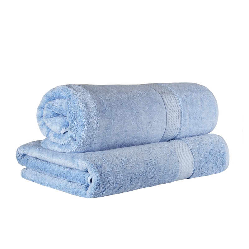 Superior Egyptian Cotton Pile Heavyweight Bath Sheet Set of 2