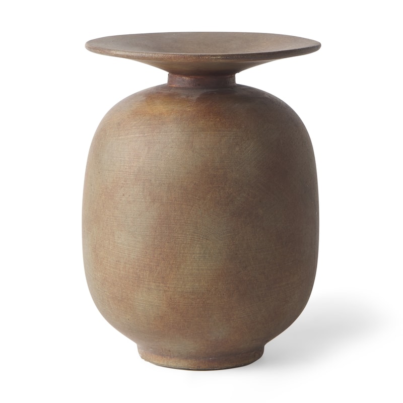 Rylee Medium Brown Ceramic Vase (8") - 5.7L x 5.7W x 7.7H - 5.7L x 5.7W x 7.7H - Medium Brown