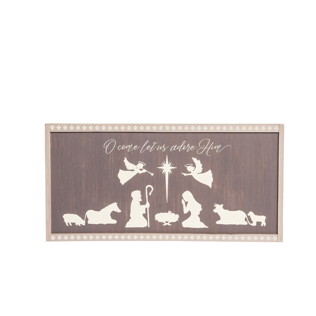 19" x 9.5" Nativity Scene Wall Decor
