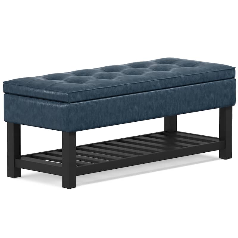 WYNDENHALL Essex 44 inch Wide Transitional Rectangle Ottoman Bench