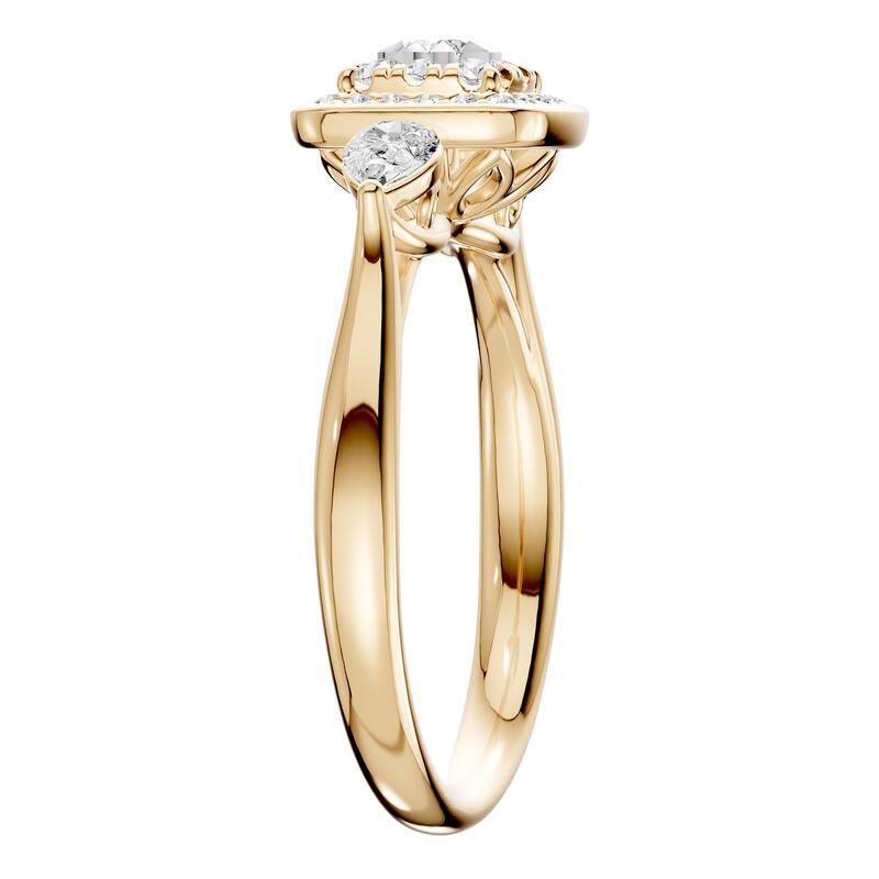 AEON Eternal Blossom Cushion 0.60ct Lab Grown Diamond Cluster Halo Ring