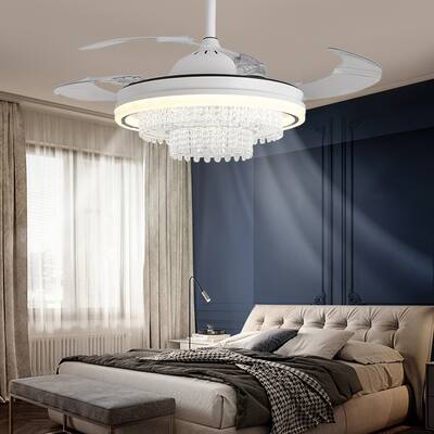 LED Fan Light Acrylic Stealth Restaurant Ceiling Fan