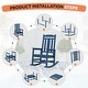 preview thumbnail 7 of 174, Outdoor Patio HDPE Rocking Chiar, Extra Wide Seat & Backrest