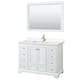 Option White, Gold Trim, Carrara Cultured Marble Top
