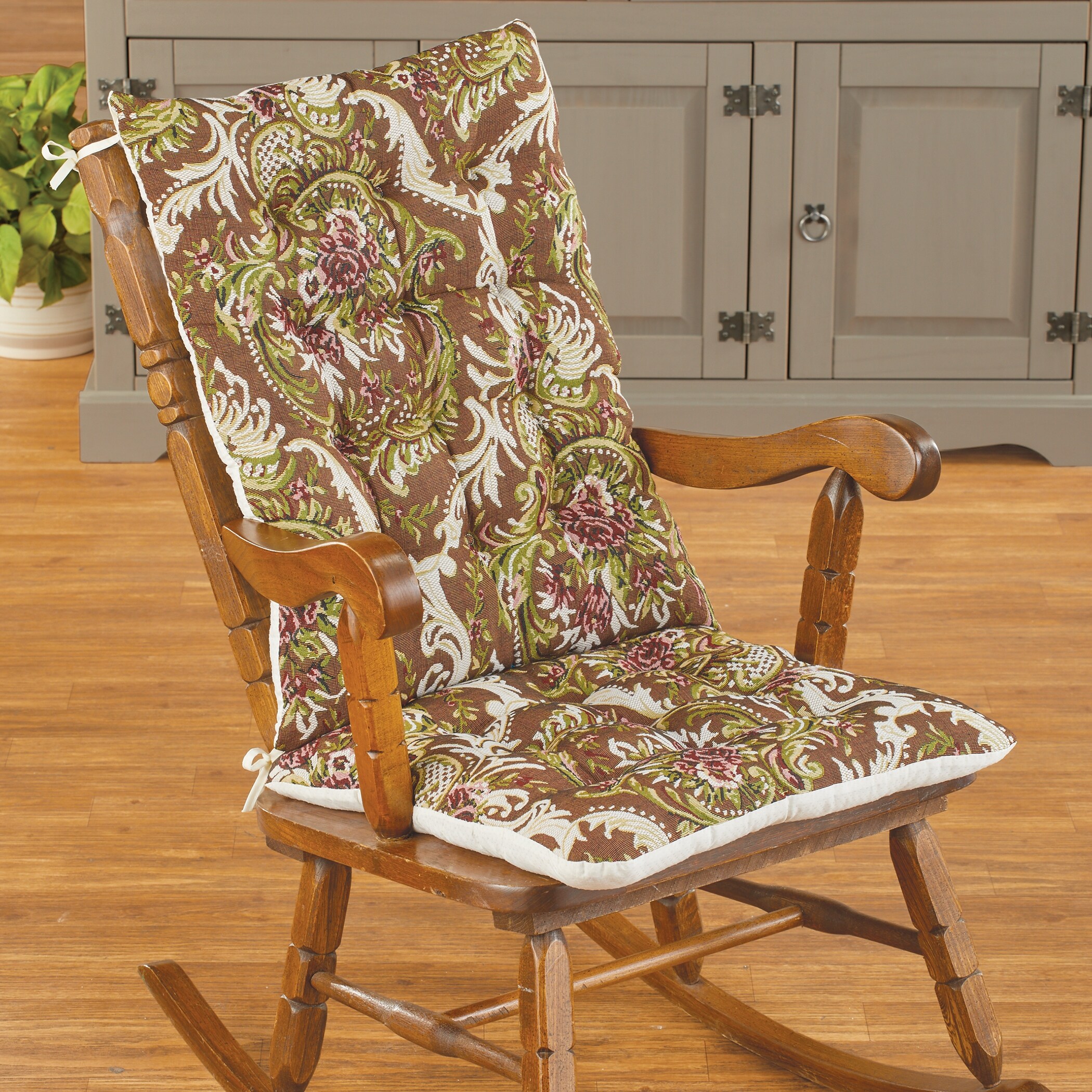 2 Piece Tapestry Rocking Chair Cushions 18.000 x 10.000 x 9.000 On Sale Bed Bath Beyond 37369751